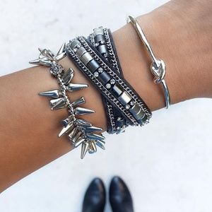 Stella & Dot Silver Renegade Bracelet